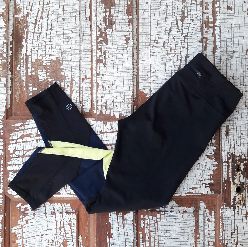 Athleta Color Block Sonar Leggings Small - image 2
